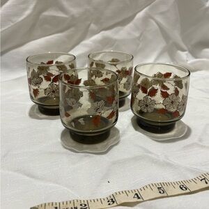 Vintage Libbey Floral Drinking Glasses